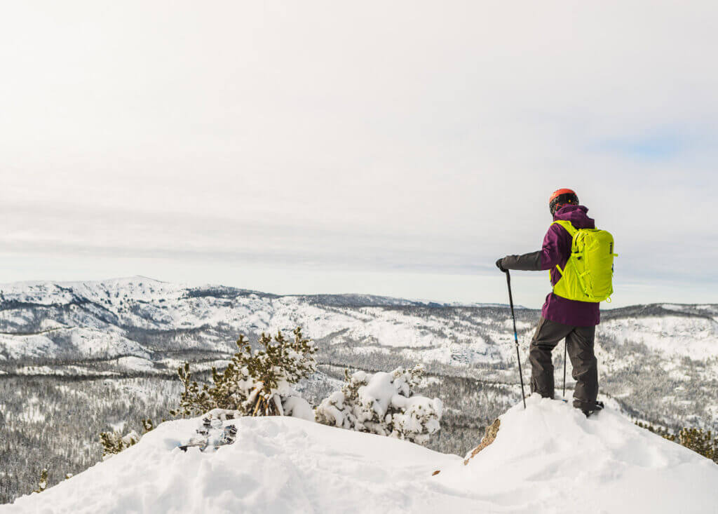 Backcountry Skier Lake Tahoe