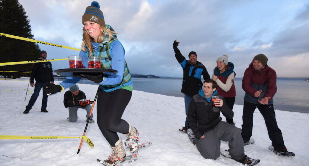 Snowshoe races at Camp Richardson