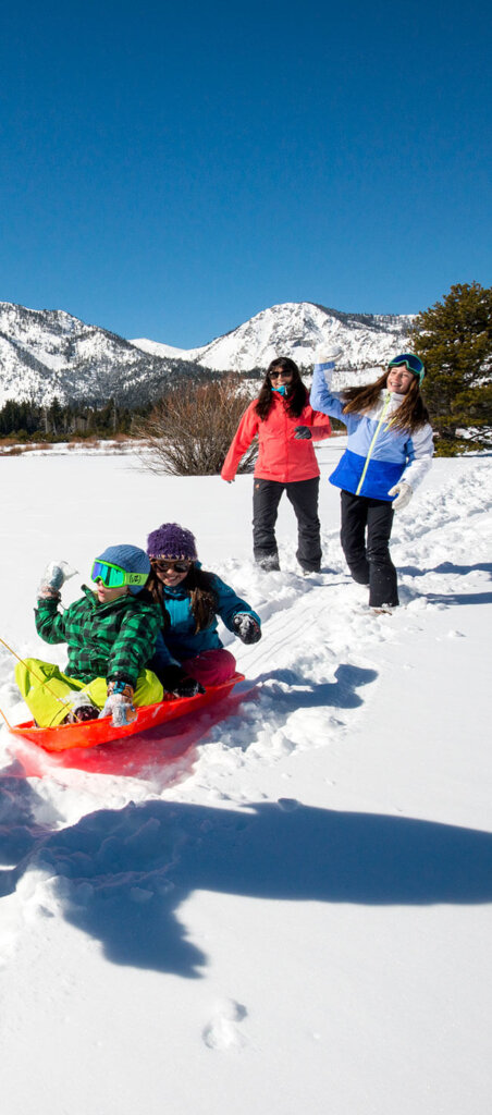 Family Fun Sledding Lake Tahoe