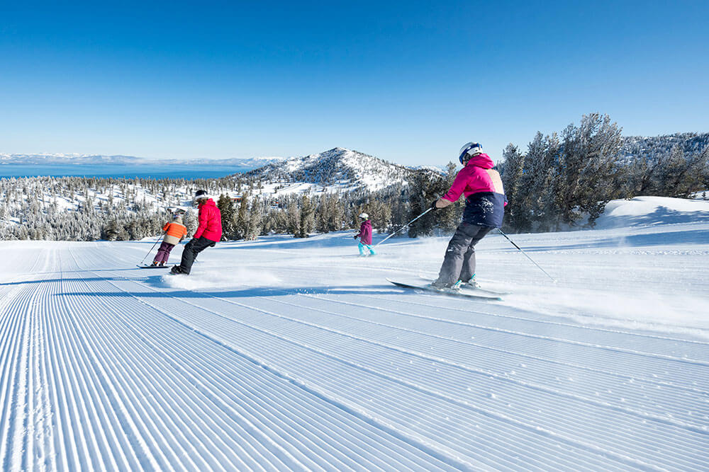 groomer skiing heavenly mountain resort lake tahoe