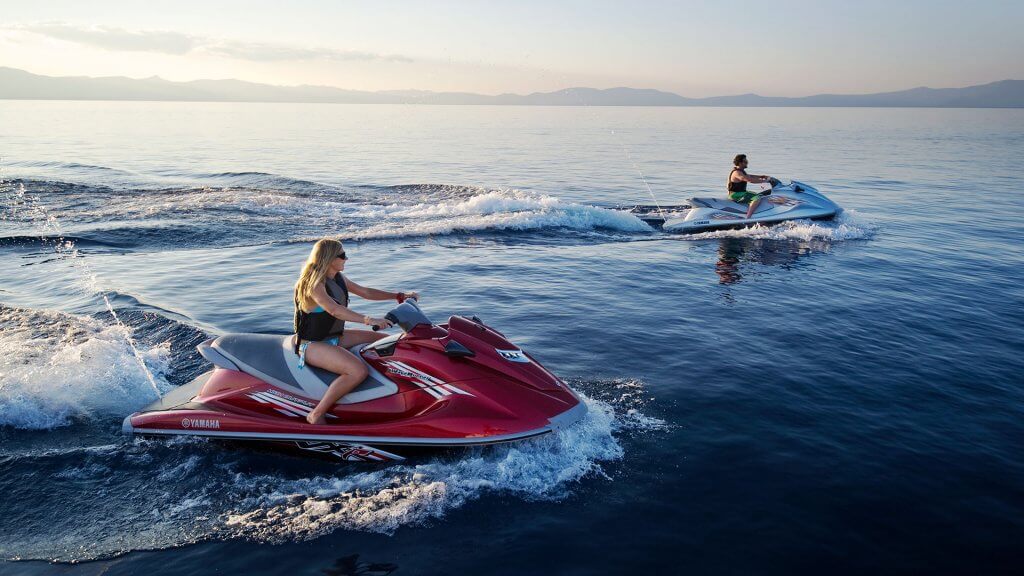 Jet skiing on Lake Tahoe