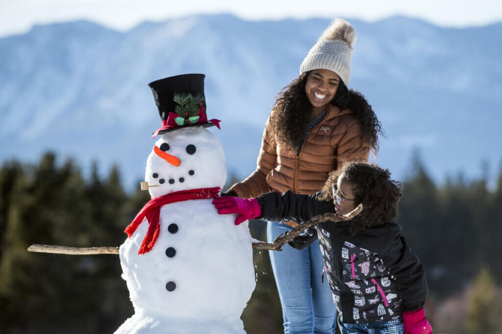 Snowman Building Lake Tahoe
