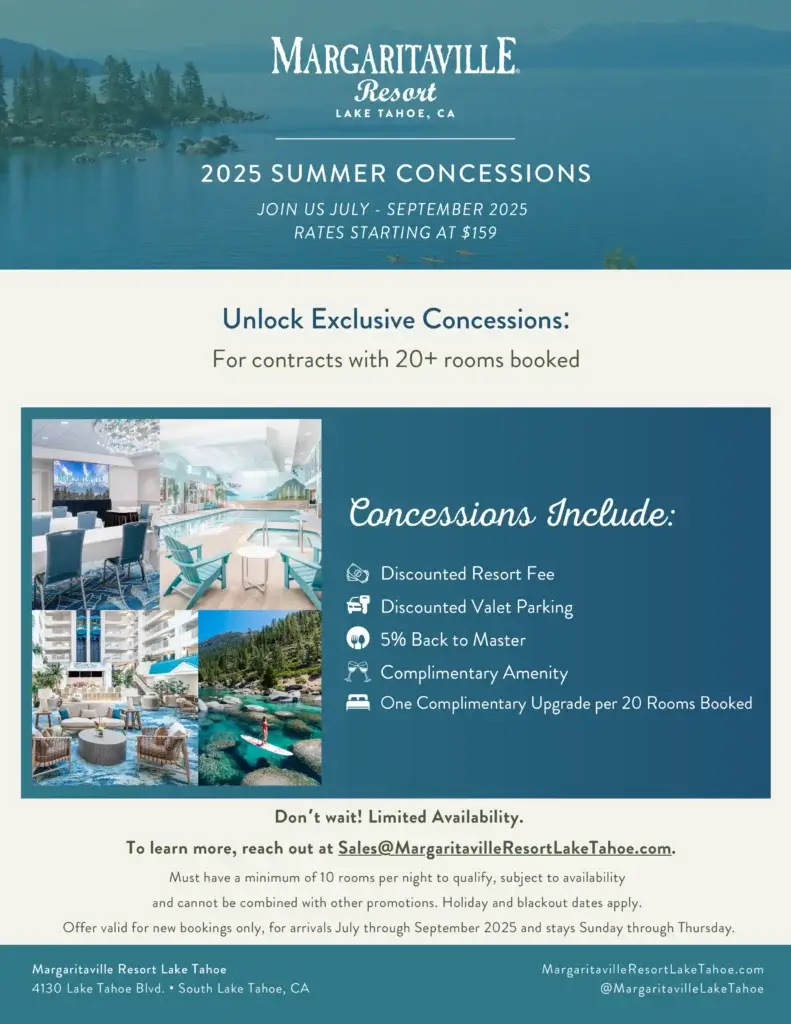 Margaritaville Lake Tahoe Group Summer Promotion